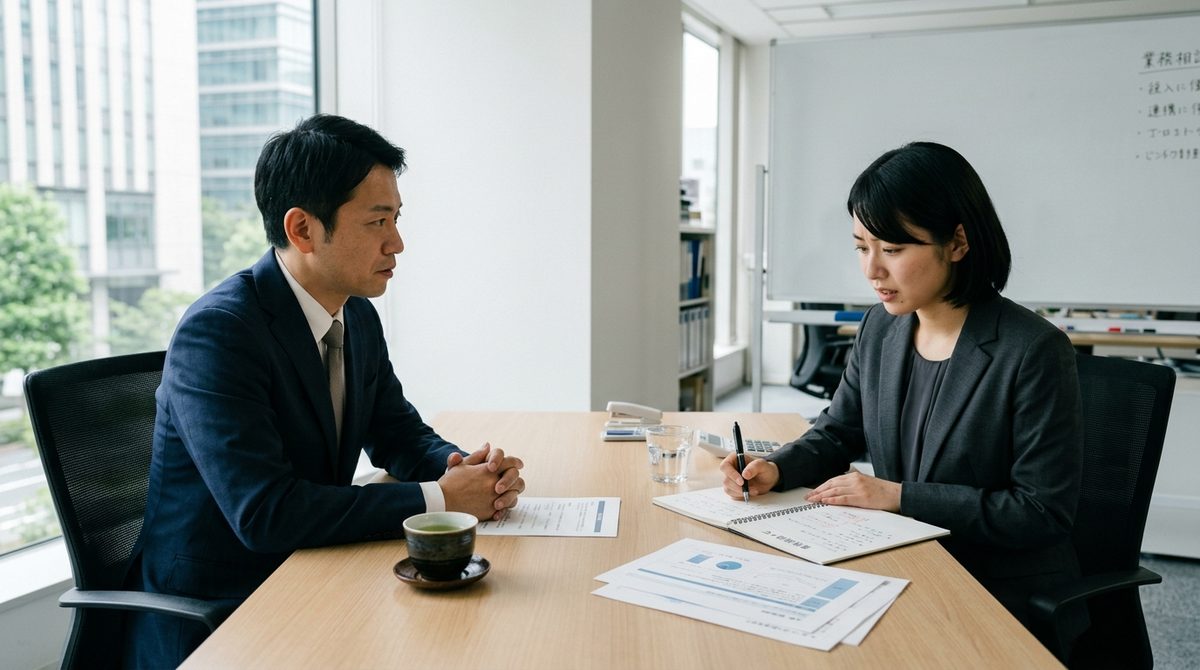 事務所での対面相談の様子を可視化し、不安を払拭する